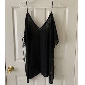 NWOT ASOS Cold Shoulder Chiffon Beach Cover